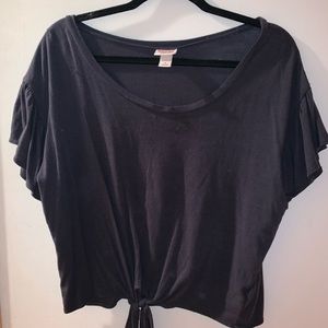 Grey Cropped Tee
